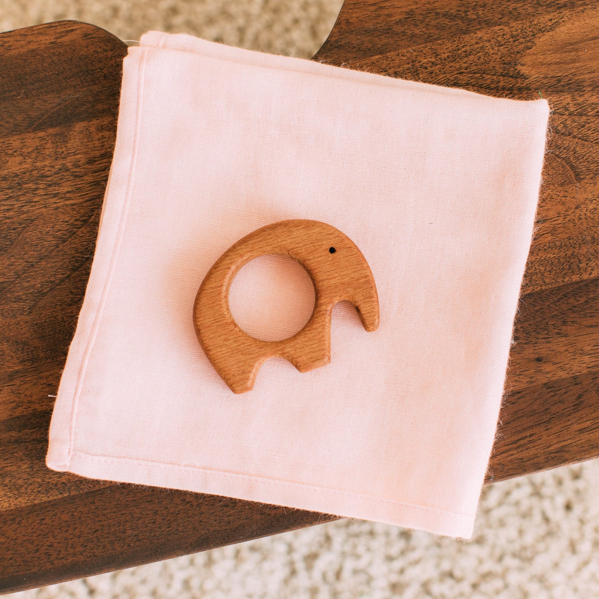 Wooden Elephant Teether by Avdar - Wood Wood Toys Canada's Favourite Montessori Toy Store