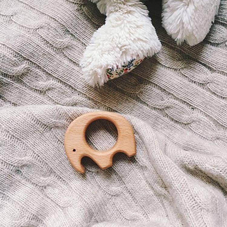Wooden Elephant Teether by Avdar - Wood Wood Toys Canada's Favourite Montessori Toy Store