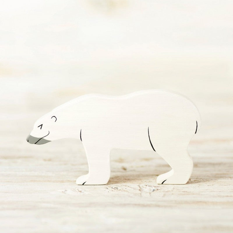 Polar Bear Figurine - Waldorf Animals by Wooden Caterpillar