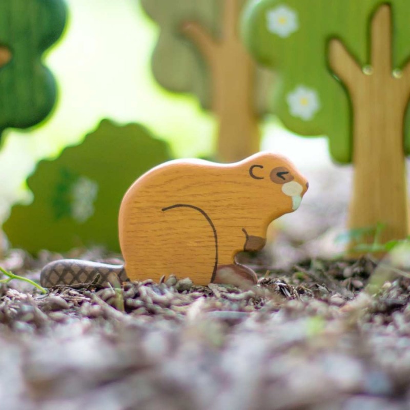 Beaver Figurine - Waldorf Animals by Wooden Caterpillar