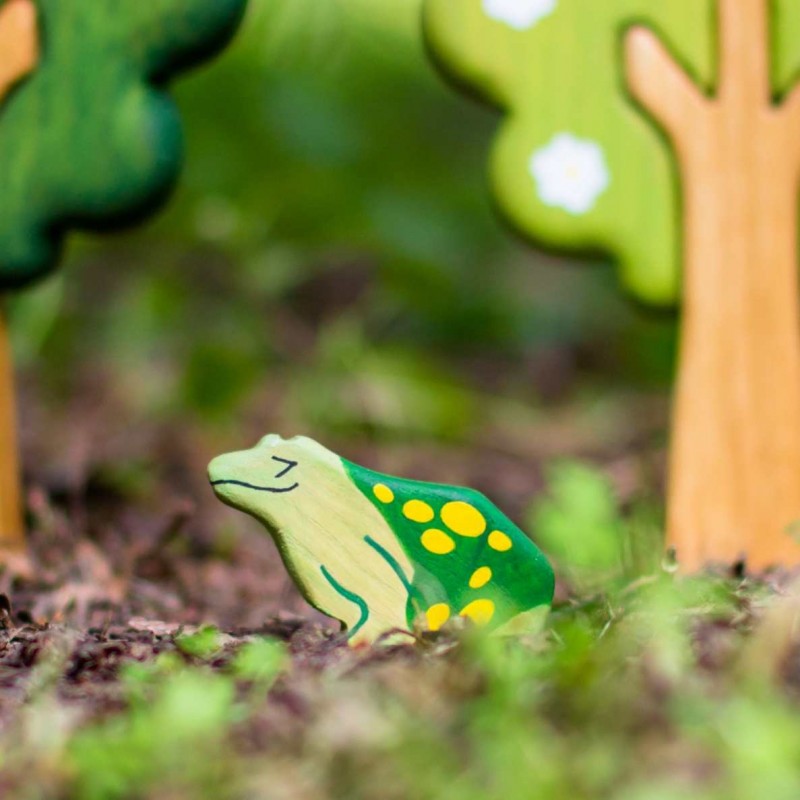 Frog Figurine - Waldorf Animals by Wooden Caterpillar