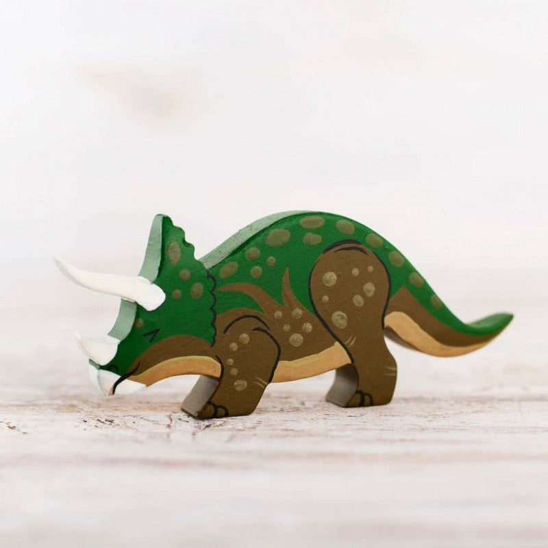 Figurine Triceratops - Dinosaures Waldorf par Wooden Caterpillar 