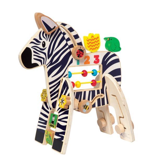 Zebra Safari Activity Centre by Manhattan Toys - Wood Wood Toys Canada's Favourite Montessori Toy Store